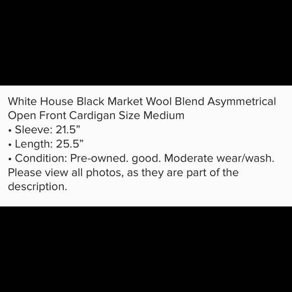 White House black marker black wool cardigan - Picture 5 of 5